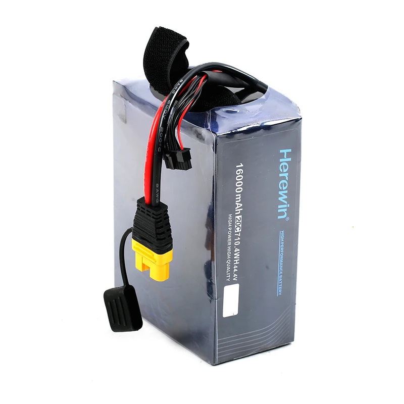 Herewin 44.4V 12S 16000mah 20C Soft Case Lithium Battery for Drone 12S 16000mah