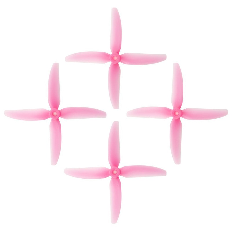 HQProp 5X4X4V1S 5 Inch 4-Blade Propeller Set (2CW+2CCW) Poly Carbonate, 5mm Shaft Pink