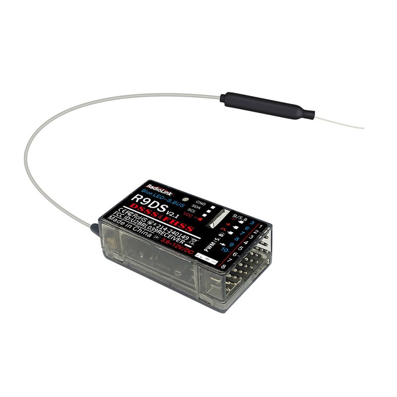 RadioLink R9DS 2.4GHz 9/10CH SBUS&PWM Receiver with DSSS&FHSS and Telemetry Support