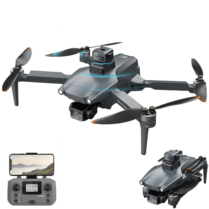 L600 PRO MAX GPS Drone - 5KM 4K Professional HD Dual Camera 3-Axis Gimbal 360 Obstacle Avoidance Brushless Quadcopter Toy L600-PRO-OAS