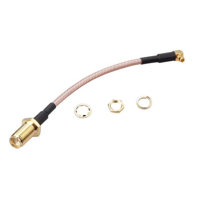 RJXHOBBY 60mm RG316 Pigtail Cable SMA Female to MMCX Male Right Angle 50 RF Coax Adapter