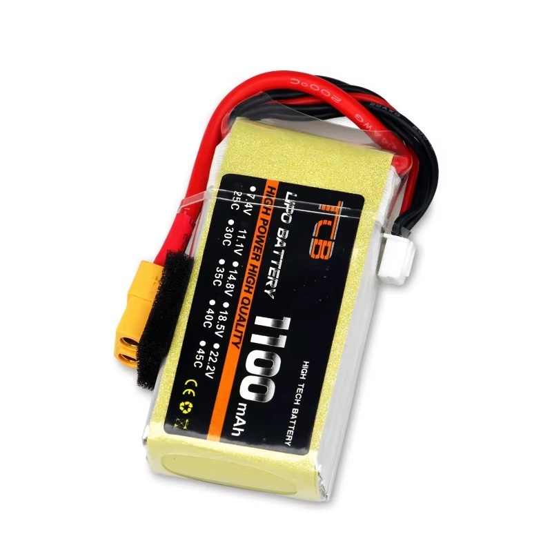 TCB 2S 3S 4S 5S 6S 7S 8S 1100mAh 25C LiPo Battery with XT60 Plug for RC Planes FPV Drones Helicopters Cars