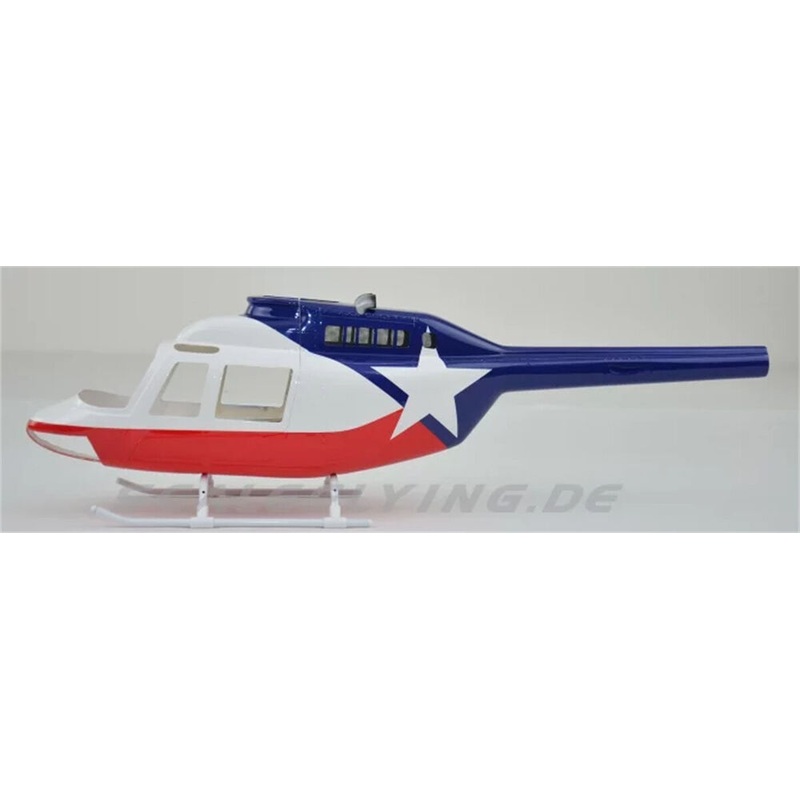 Jet Ranger News Chopper 450 B206 R/C Helicopter Fuselage 450 Size ALIGN T-REX450X