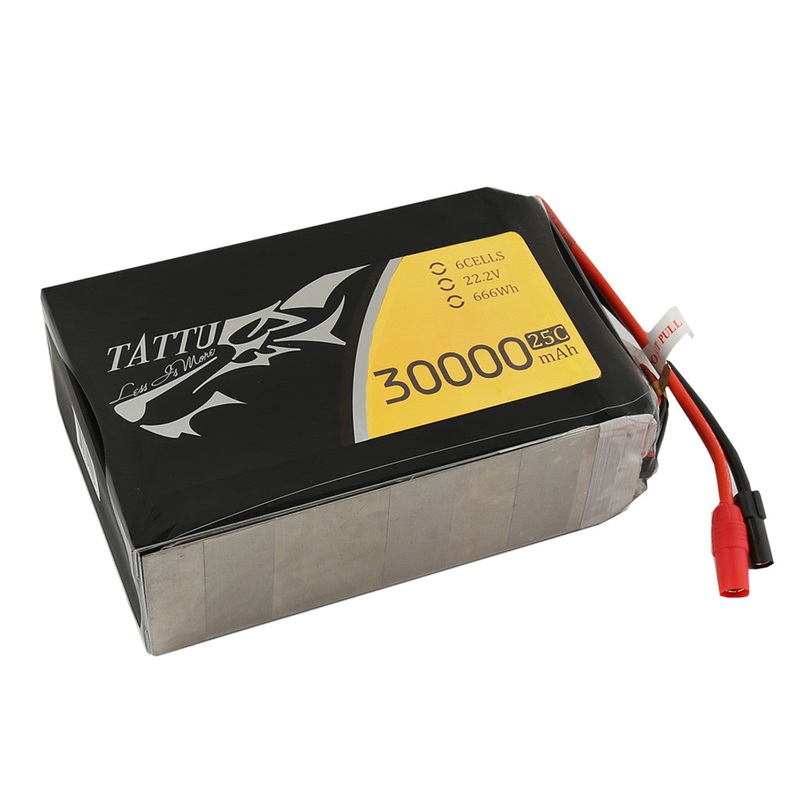 Tattu G-Tech 30000mAh 6S 22.2V 25C Lipo Battery Pack With AS150+XT150 Plug
