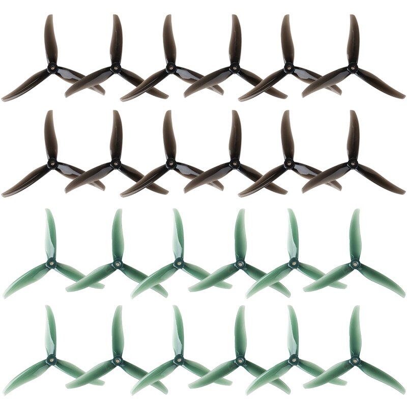 12PAIRS GEMFAN Freestyle 6032 6X3.2X3 3-Blade Propeller - For RC FPV 6inch Drone BOB57 Cinematic Long Range & Freestyle Quadcopter 6PAIRS GREEN