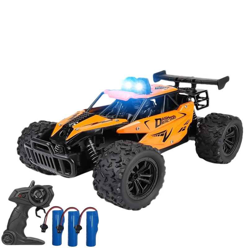 4WD DK087 Remote Control Car RC Drift Racing 1:16 Vehicle Off Road Alloy 2.4G Radio High-Speed Trucks With LED Light Climbing Gift Kid Toy DK068 Black 3B Box