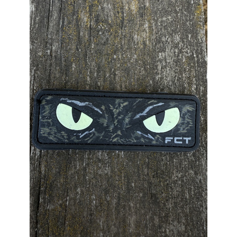 Black PVC Cat Eyes Patch/Chevron