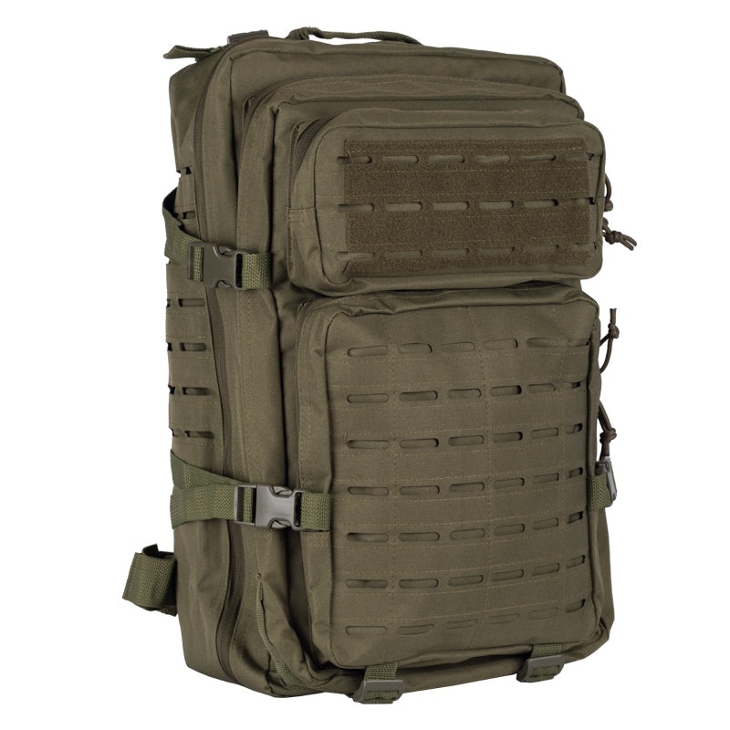 MOE Laser Cut Compact Backpack in Olive Green