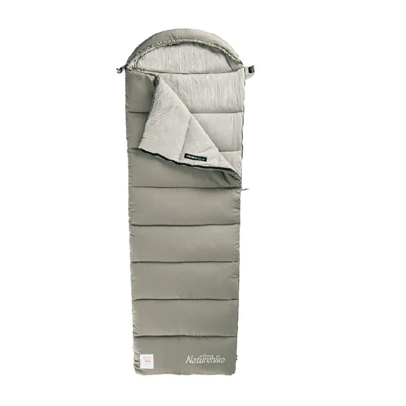 Naturehike M300 Sleeping Bag with Hood, Green, Right Zip