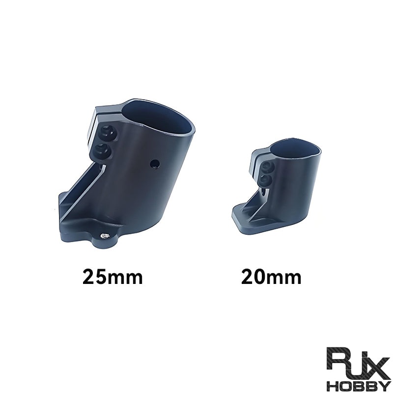 RJXHOBBY UAV Landing Gear Fixed Mount (1pcs) 20mm/25mm Aluminum Alloy Landing Gear, Black