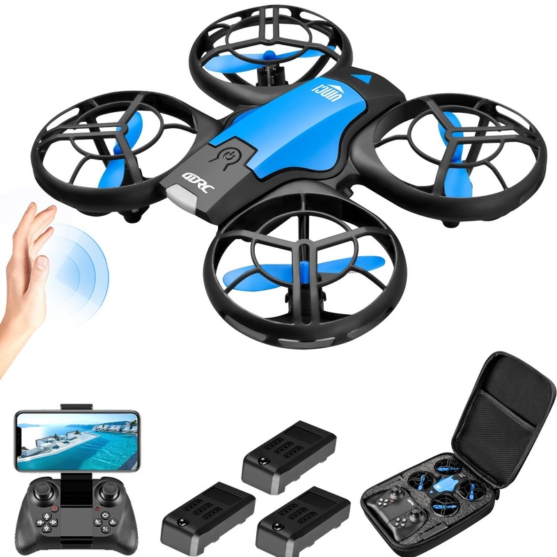 V8 Drone - 4K 1080P HD Camera WiFi Fpv Air Pressure Height Maintain Foldable Quadcopter RC Dron Toy Gift no camera 1battery