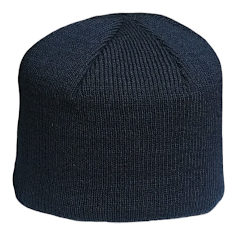 Blue Fleece Lined Knit Beanie - Ultimate Warmth and Comfort