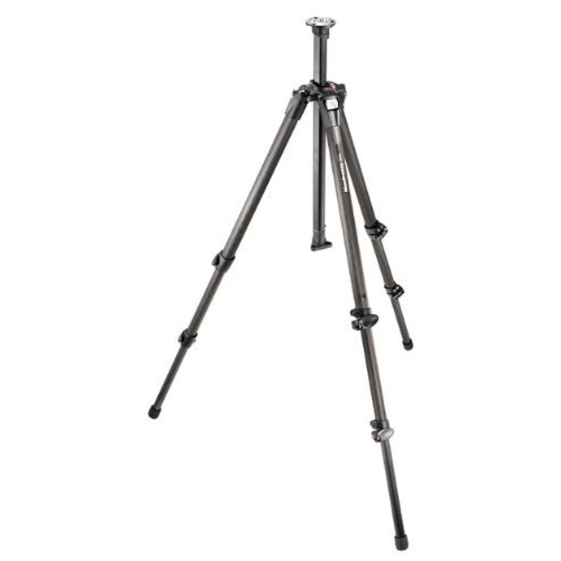 Manfrotto 055CX3 Carbon Fiber 3 Section Tripod with Aluminum Castings and Top Plate (Black)