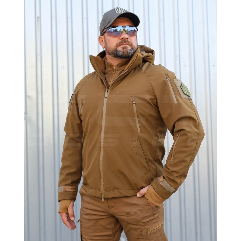 Coyote Hunter Softshell Jacket with Mesh Fleece
