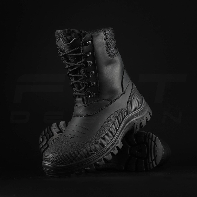 FCT Waterproof Black Winter Snow Boots with Gore-Tex