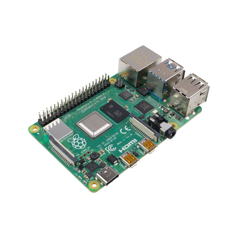 Raspberry Pi 4 Computer Model B 1GB SBC, quad-core 1.5GHz, dual micro-HDMI 4K, Gigabit Ethernet, USB 3.0, WiFi, BT 5.0