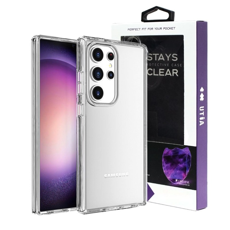 UTIA Ultimake Shockproof Case Cover for Samsung Galaxy S25 Ultra Clear Black