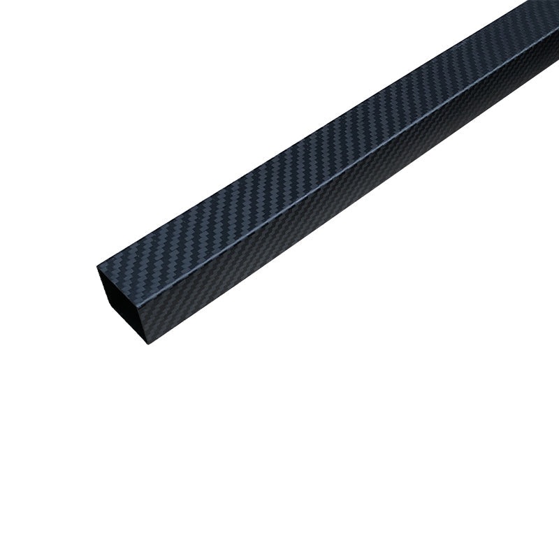 RJXHOBBY 25x23x1000mm 3K 100% Carbon Fiber Square Tube (1pc) Black, 3K Surface Finish