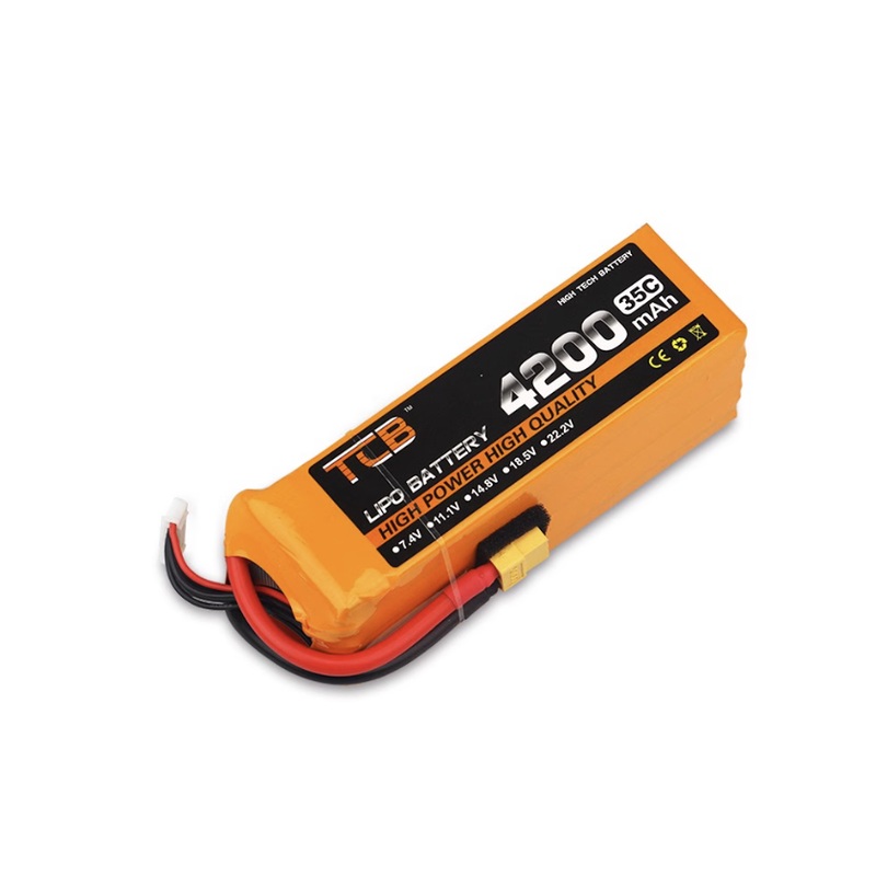 TCB 4200mAh 35C LiPo Battery (2S6S) with XT60 Plug for RC Planes, FPV Drones, Helicopters and Cars