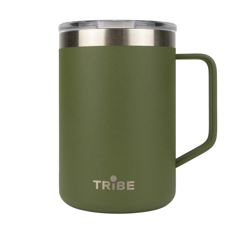 Tribe Classic 500ml Insulated Mug in Olive Green