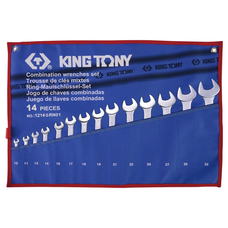 14-Piece Open-End and Box Wrench Set in Durable Polyester Case