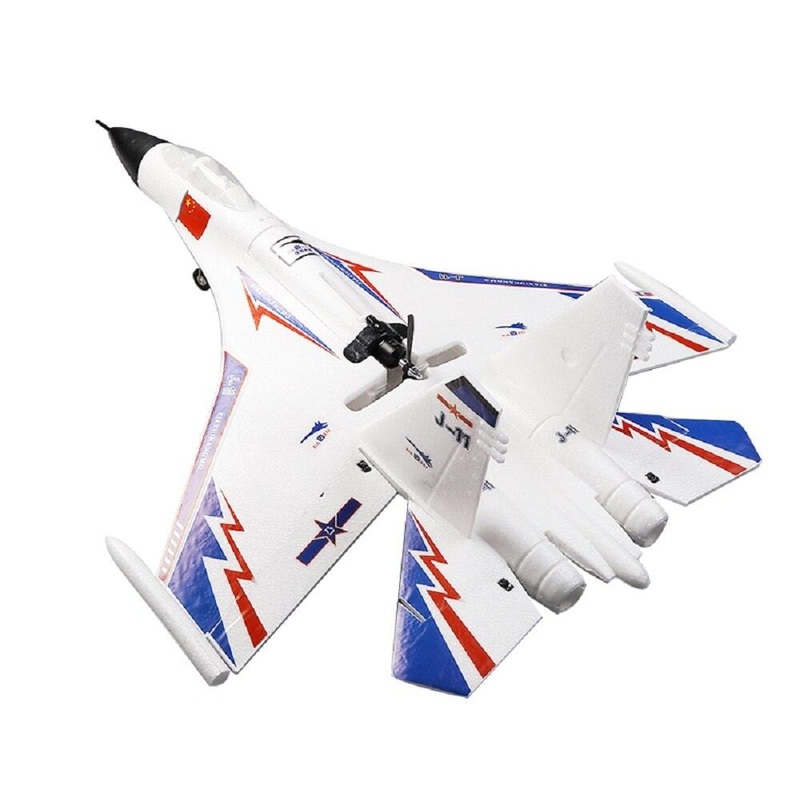 2000m RC Foam J11 Plane - with GPS 2.4G 6Ch Remote Control Glider Fighter Smart Balance Aircraft Toys for Adults Children Standard Version