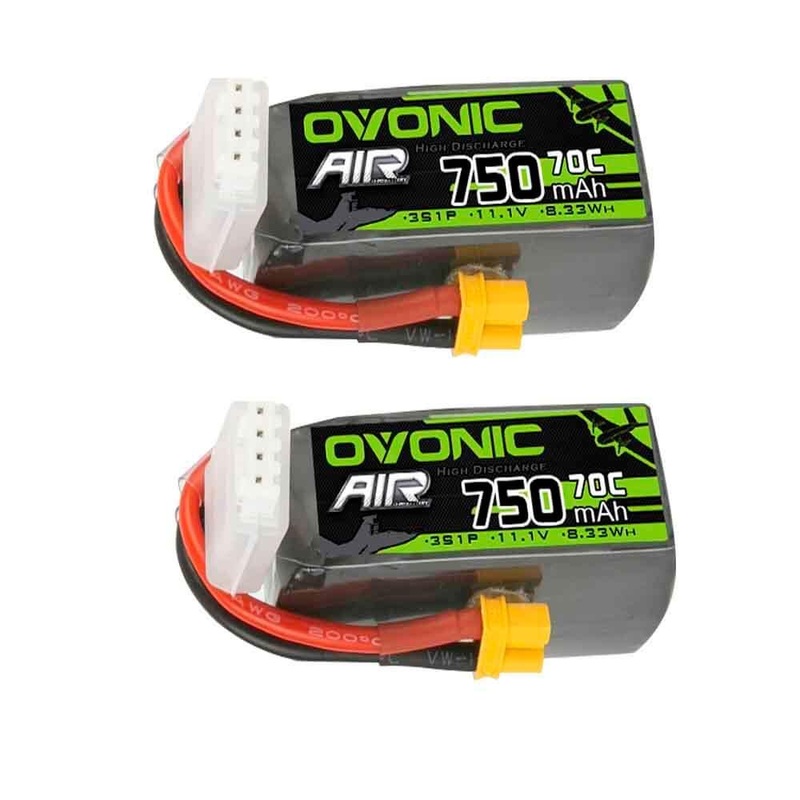 2Ovonic 70C 3S 750mAh 11.1V LiPo Battery for RC Helicopter LOGO200 - XT30 Plug