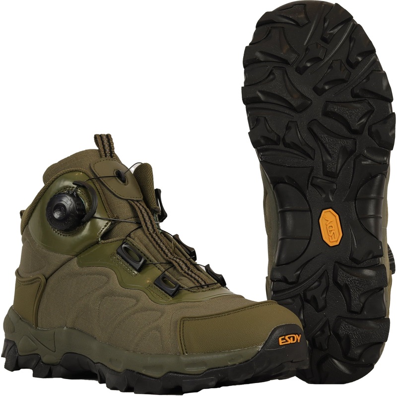 EDY K-8 Olive Outdoor Boots with Auto-Lacing