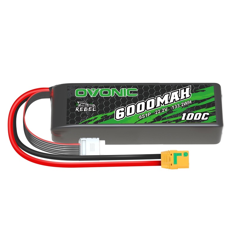 Ovonic 6S Lipo Battery 6000mAh 6S1P 100C 22.2V Long Range Lipo Battery with XT90 Anti-Spark Plug for 7-10 inch Long Range Drone 6S HD Cinelifter Multirotor X-Class