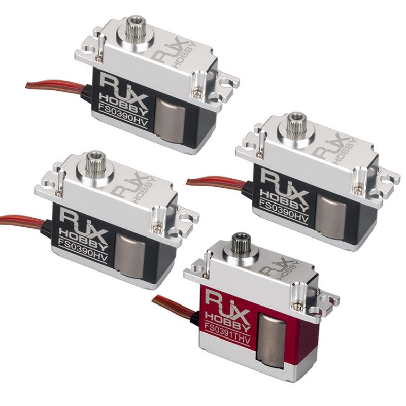 RJX FS0390HV Mini Servo x3 + FS0391THV MiDi Tail Servo x1, 7.4-8.4V, Metal Gear, Coreless