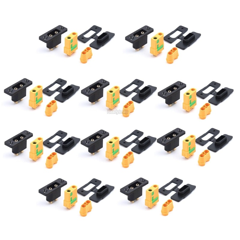 Amass XT90E-M XT90E Male & XT90 XT90H XT90 Female Battery Connector Plug Gold-plated Connector DIY for RC Aircraft Drone Parts 5pcs Cover