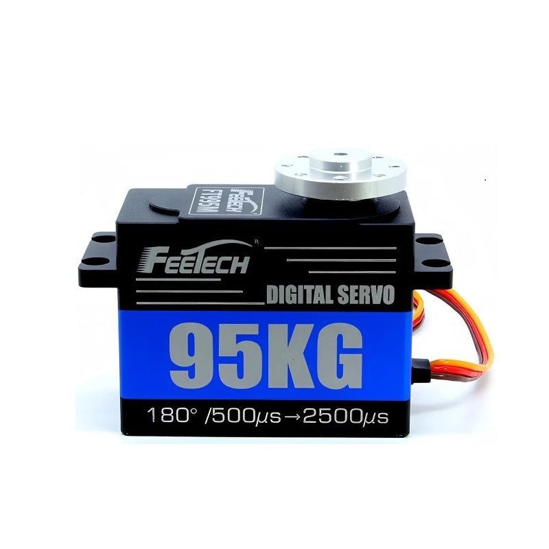 FEETECH FT995M Servo Motor (FT-995M-C001), 7.4V 95KG 180, Steel Gear, Aluminum Case, PWM 69V, 15T Spline