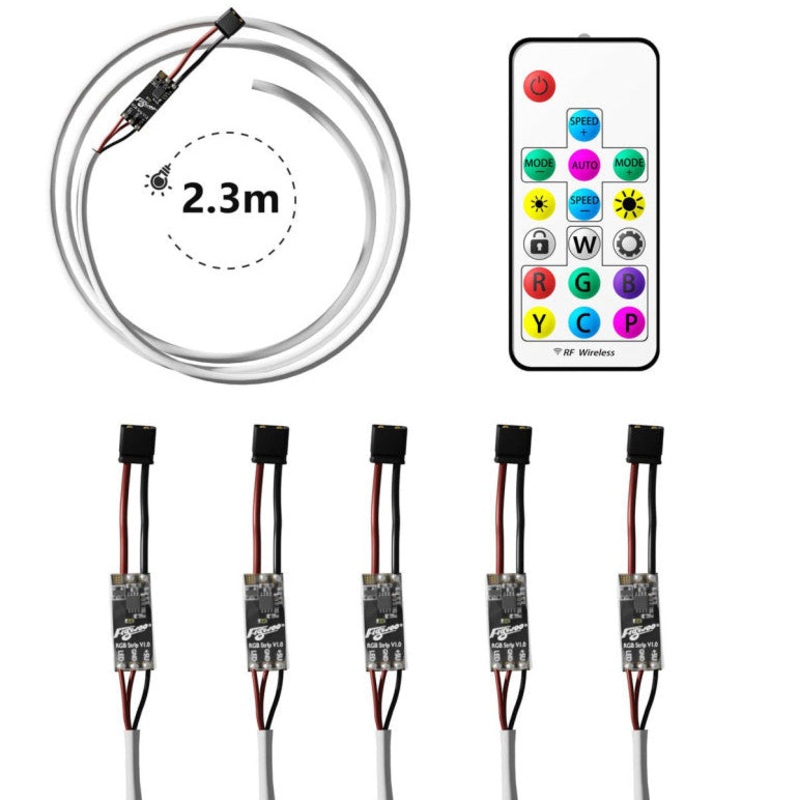 Flywoo RGB LED Strips (2.3m) & Remote Set for Race Gate
