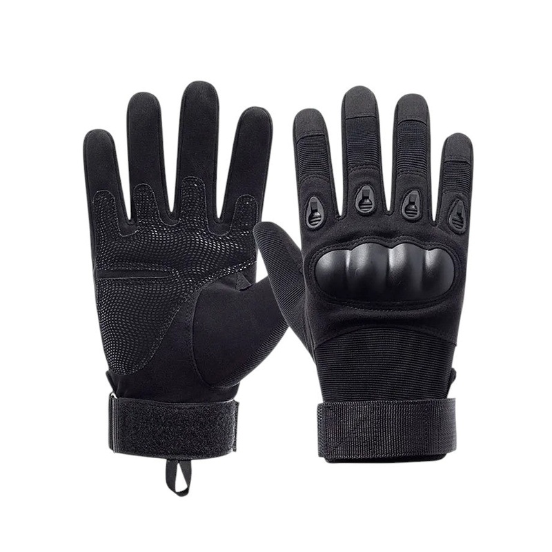 Full-Finger Rugged Gloves in Black