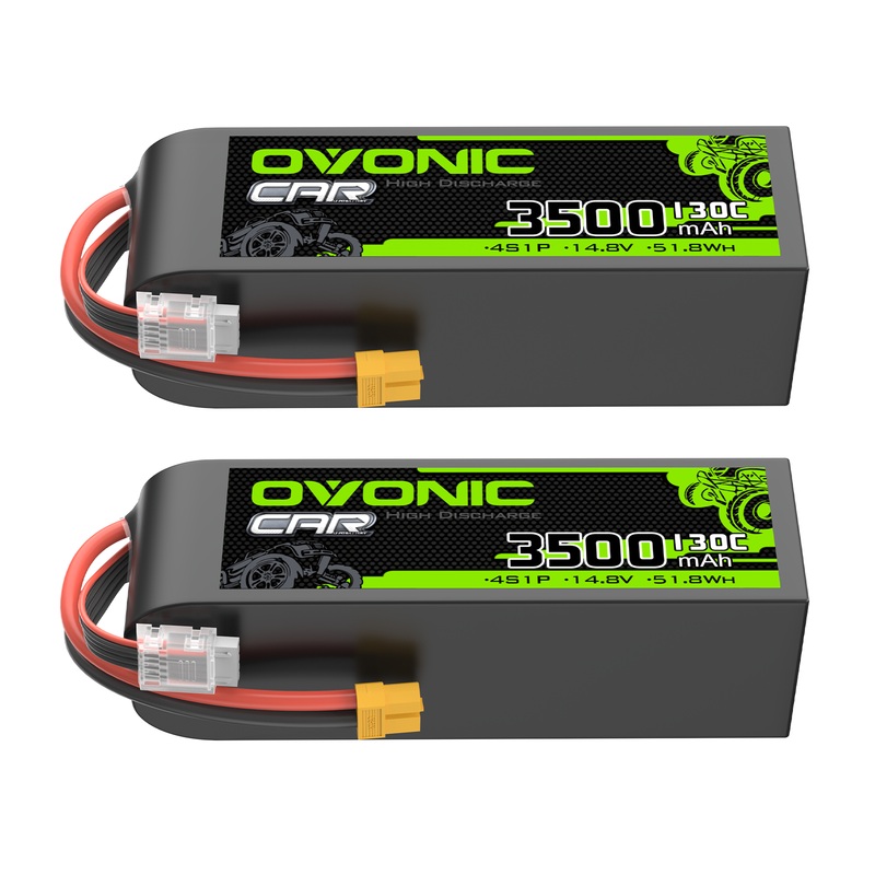 OVONIC 3500mAh 14.8V 130C 4S LiPo Battery with XT60 Plug for 1/10 scale RC Car Truck RC Aircraft