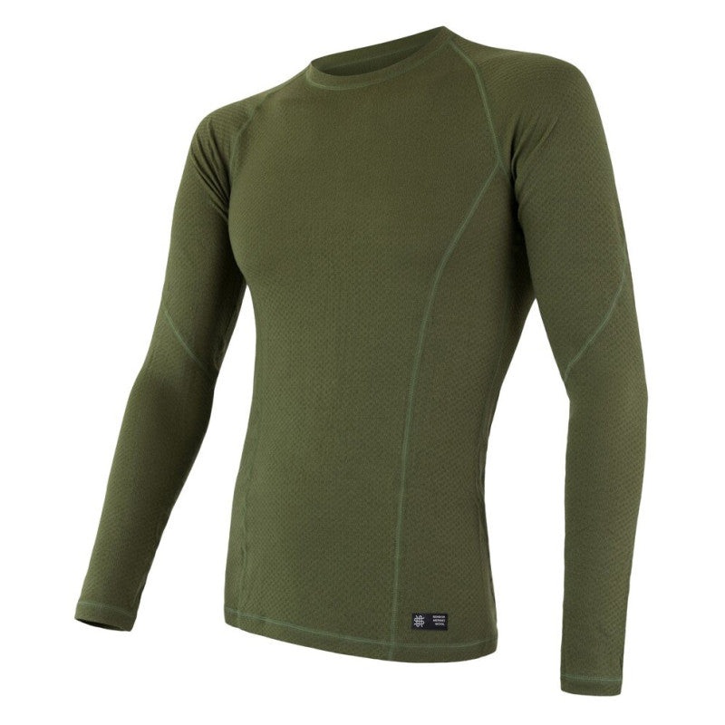 Men's Sensor Merino DF Long Sleeve Thermal T-Shirt in Safari