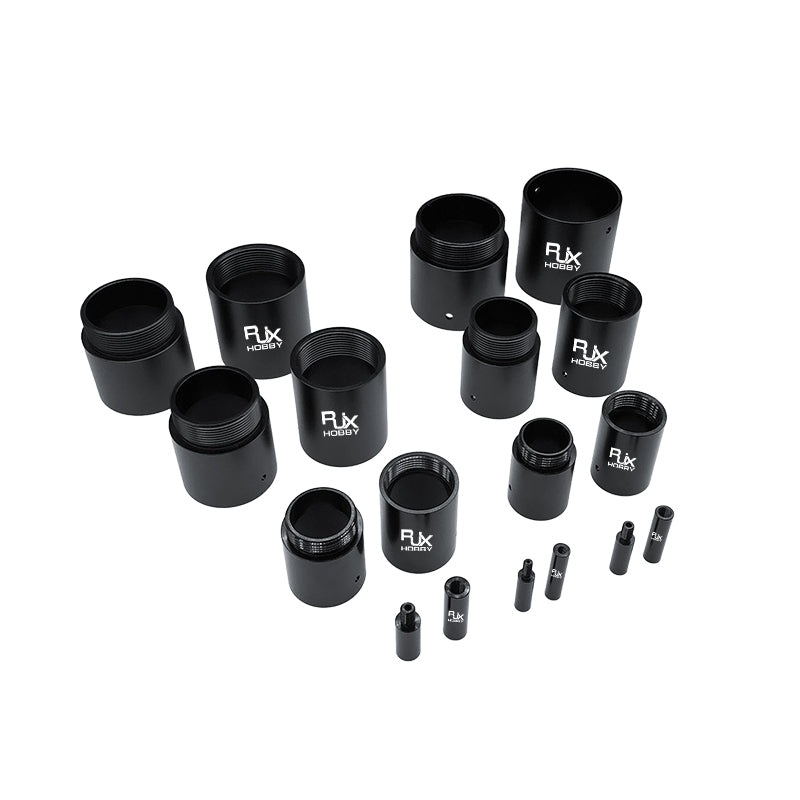 RJX 1pcs Aluminum Pipe Connector for Carbon Tube Joint 5-50mm Diameter for Drone Quadcopter UAV