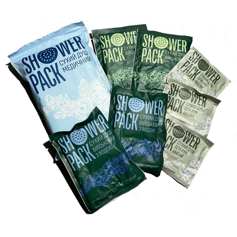 Starter Pack: 2 Heavy-Everyday Showers, 2 Water Showers, 1 Medical Shower, 3 Hand/Foot Showers