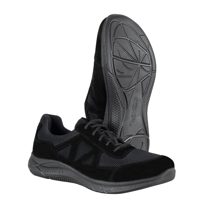 Vik-Tailor Jaguar Black Rugged Sneakers with 3D Mesh