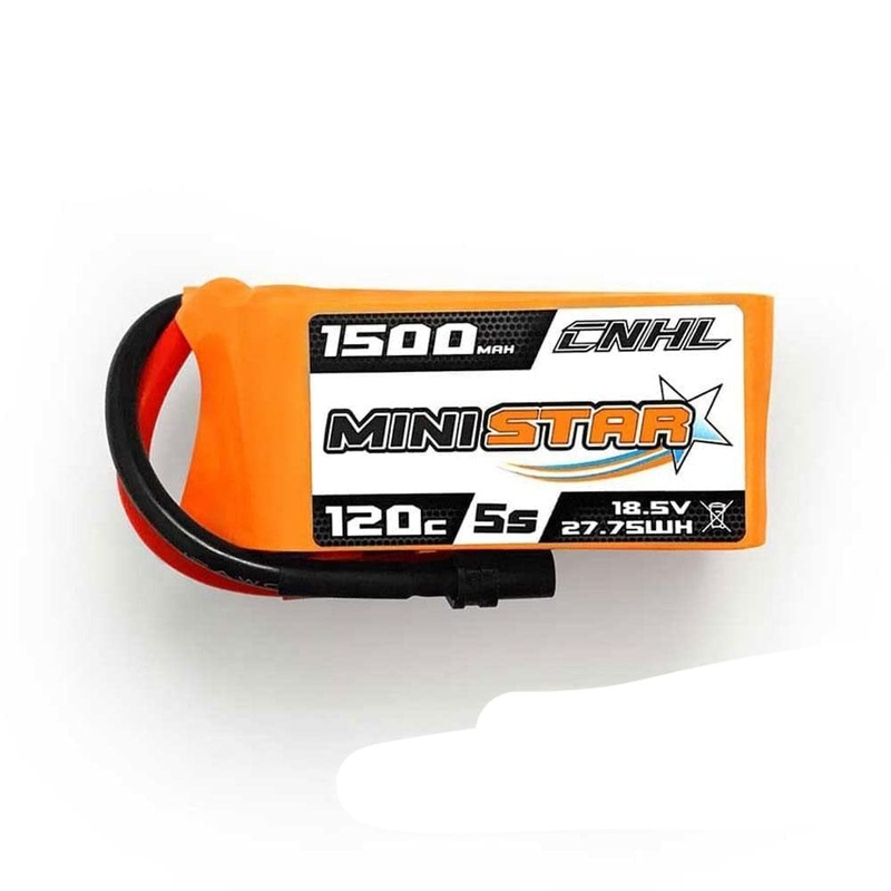 1/2PCS CNHL 5S 18.5V 1500mAh Lipo Battery For FPV Drone - 120C With XT60 Plug Ministar For RC Airplane FPV Quadcopter Helicopter Drone Car Hobby 1pcs
