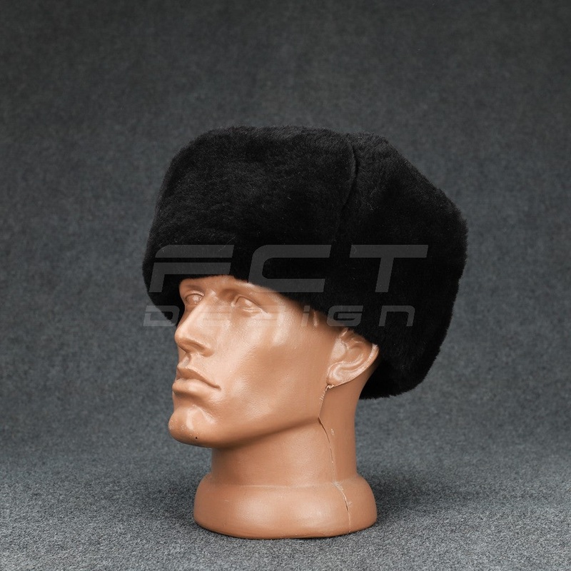 Blue Faux Fur Ear Flap Hat Sizes 54, 55, 56