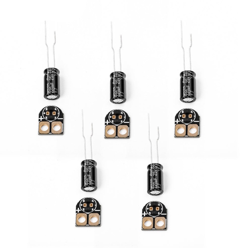 Flywoo XT30 TVS Voltage Spike Filter PCB 28V (6S LiPo) Surge Suppressor w/ 220uF 25V Caps (5pcs)