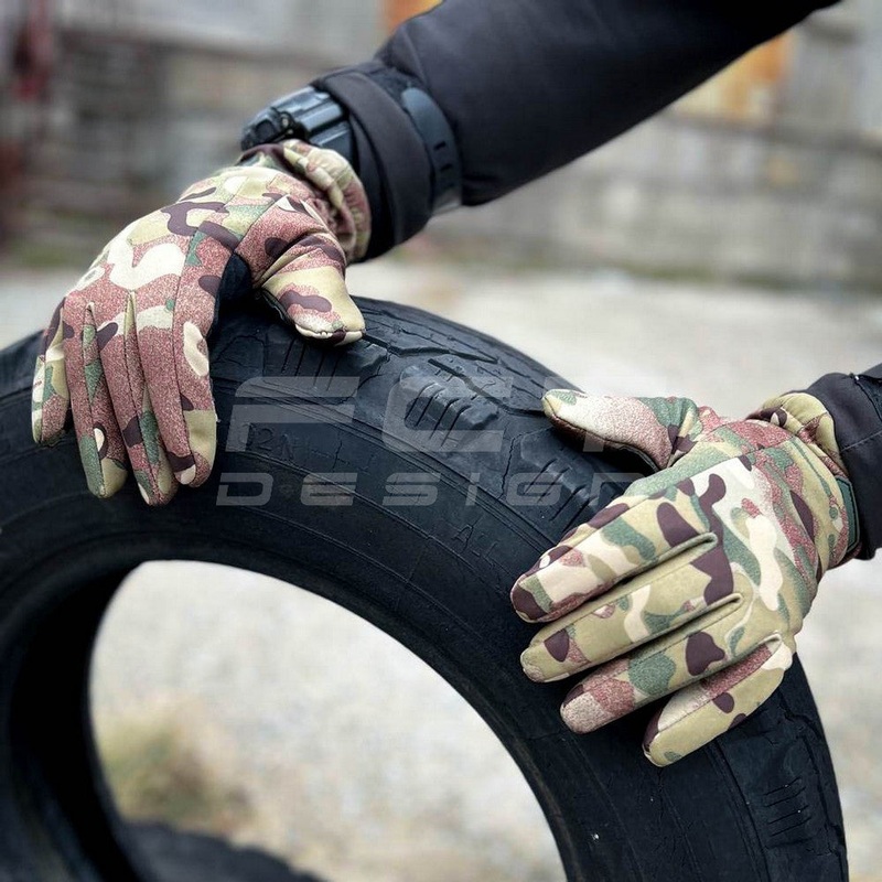 Multicam Softshell Gloves with Touchscreen Capability