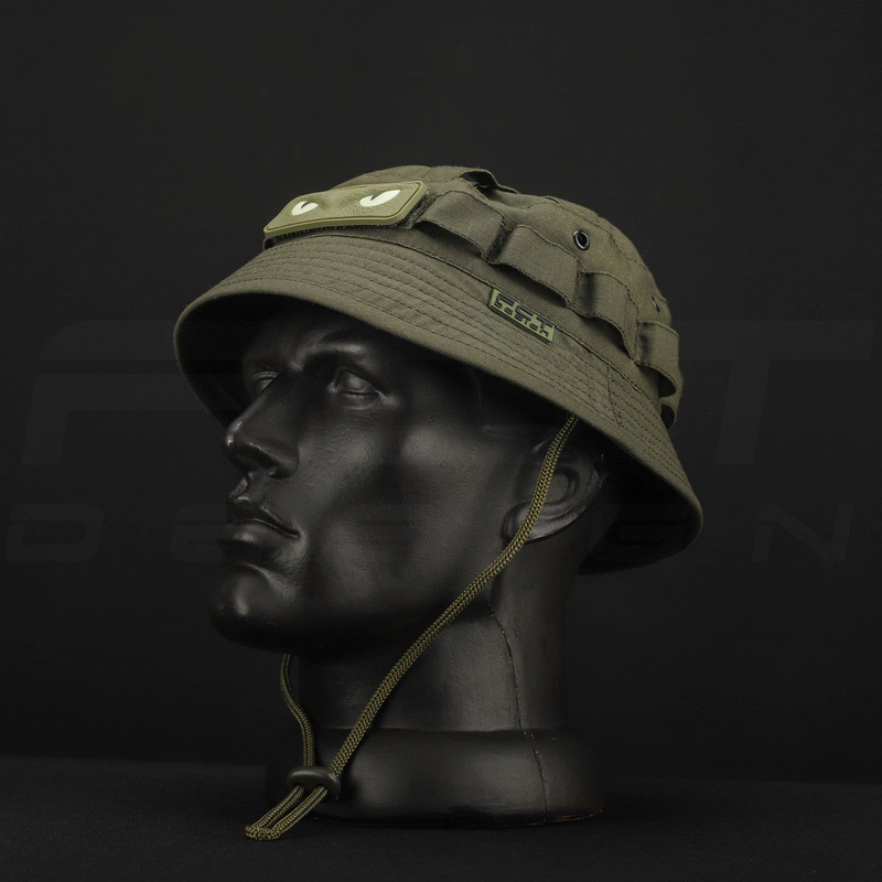 Rugged Ripstop Panama Hat with Velcro Adjustment in Khaki