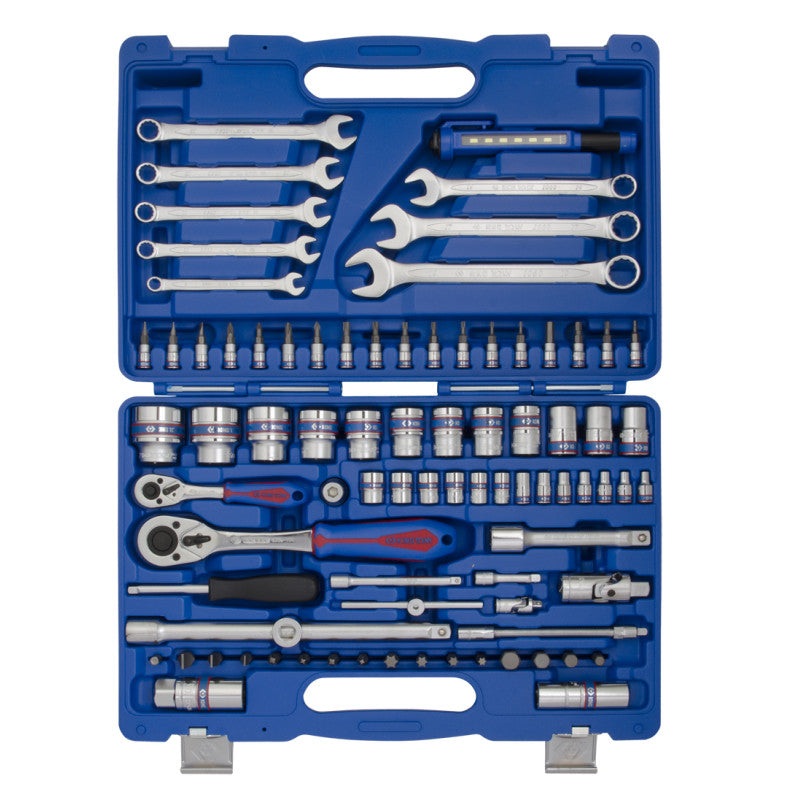 83-Piece Tool Set 1/4" and 1/2" with Plastic Case