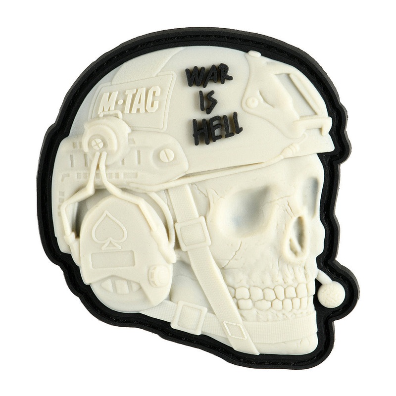 M-Tac War Is Hell 3D PVC Patch in White