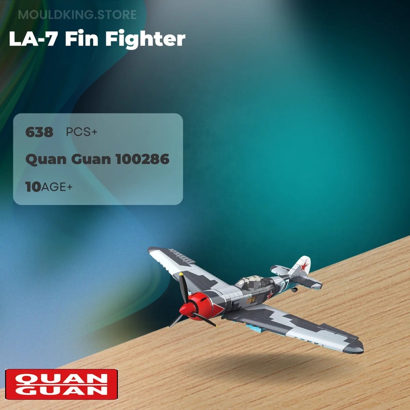QUANGUAN 100286 LA-7 Fin Fighter with 638 Pieces