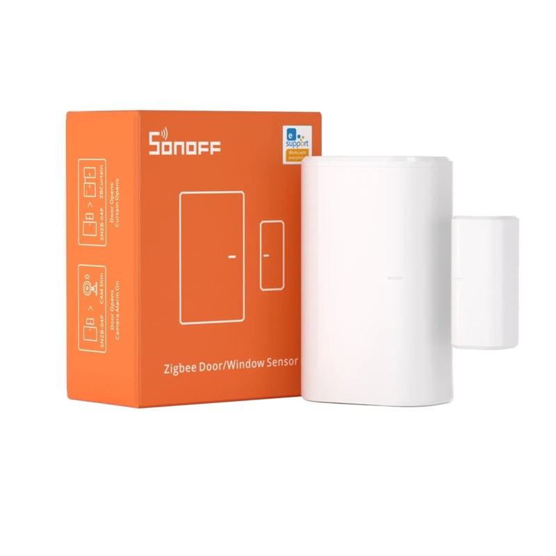 SONOFF SNZB-04P Zigbee Door Window Sensor, Tamper Alert, Local Scenes, 5-Year Battery, Works with Alexa/Google black
