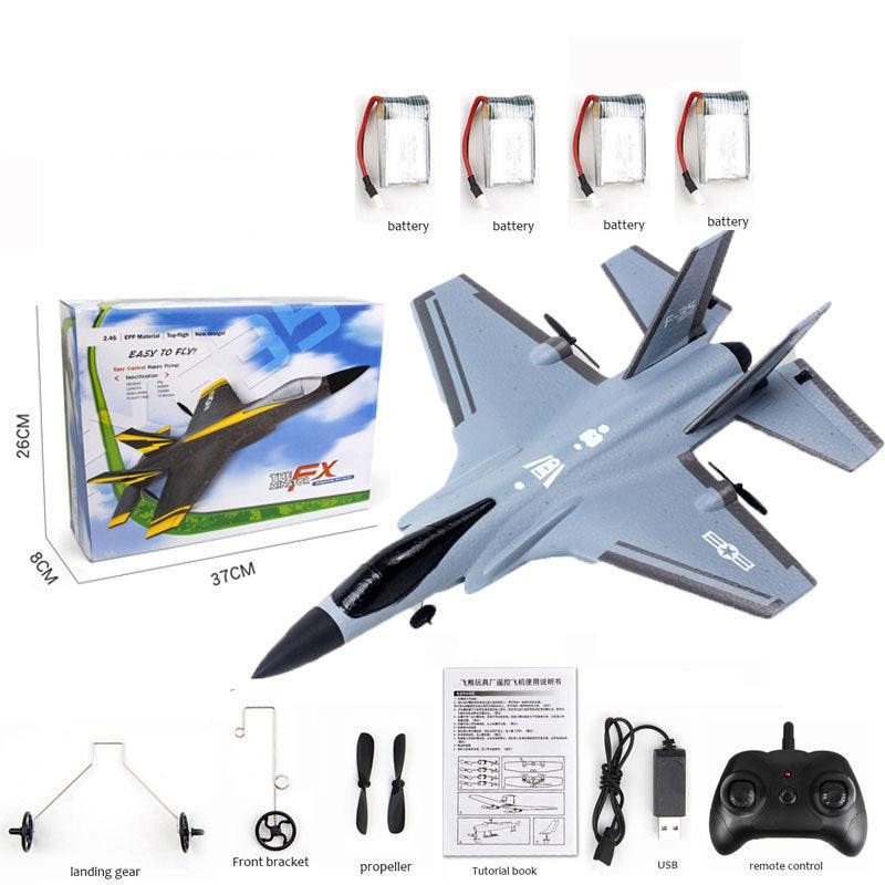 SU-35 Glider RC Plane - Wingspan RC Remote Radio Control Drones Airplanes RTF UAV Children Toy Kids Gift Boy Aviation Flight Model SU35 Red 1B