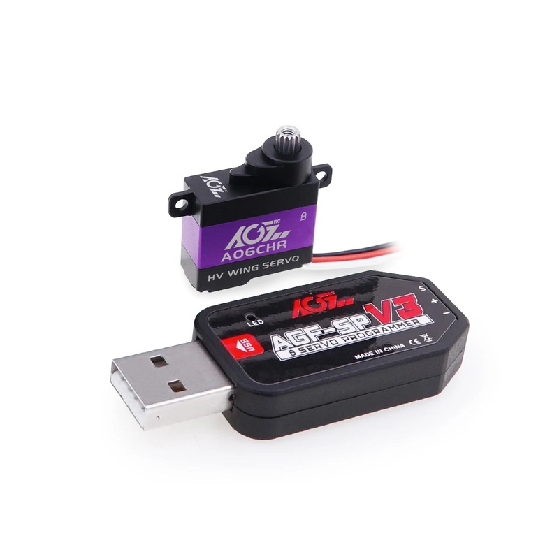AGFRC A06CHR - Metal Gears 3kg High Torque Coreless Motor Micro Wing Servo Ideal For Small Size Airplane F3P GLD Glider Sailplane A06CHR